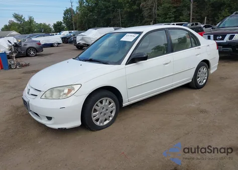 2005 Honda Civic Lx z USA, uszkodzony, nr VIN 2HGES16575H520628
